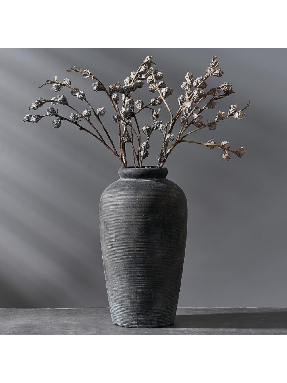 11 inch Minimalist Ceramic Rustic Large Vase Farmhouse Living Room Home Decor